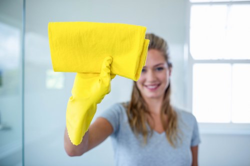 Safety-focused carpet cleaning preparation in a home setting